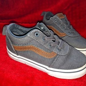 Boys toddler size 8 vans grey